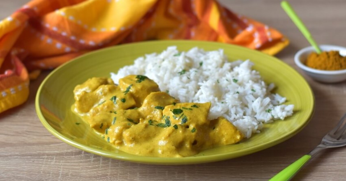 Pollo al curry cremoso e super veloce