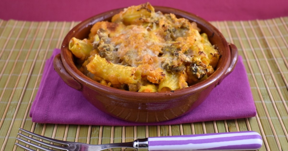 Pasta zucca e funghi - La ricetta di Gnam Gnam