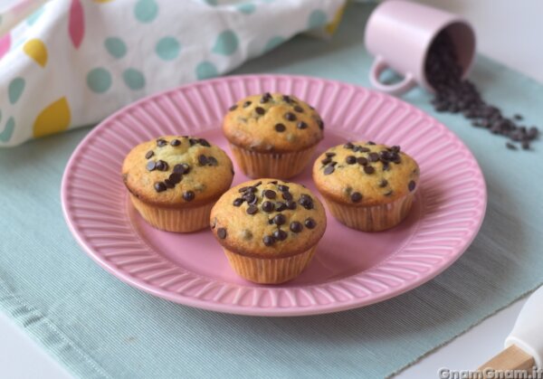 Muffin con gocce di cioccolato