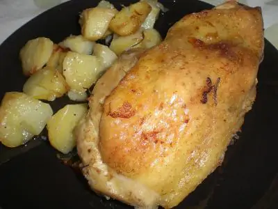 Pollo al forno con patate