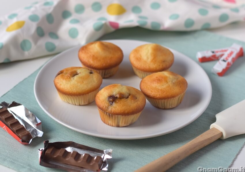 Muffin con cioccolato kinder