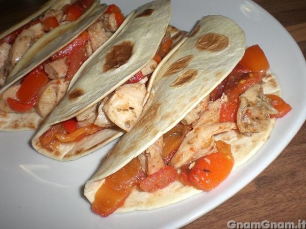 Fajitas con pollo