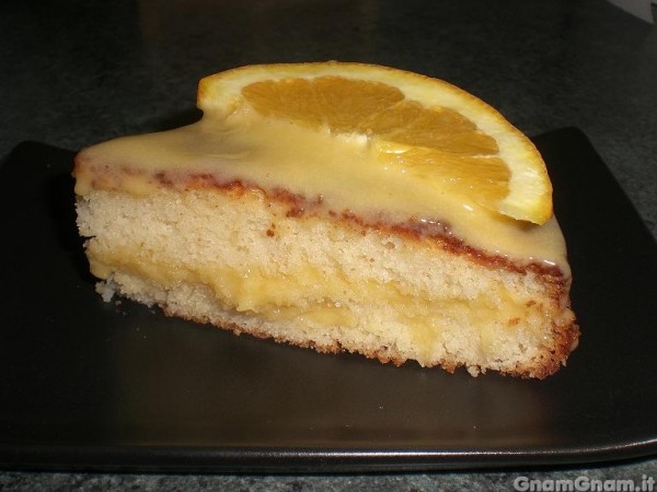 Torta al limone con crema all'arancia