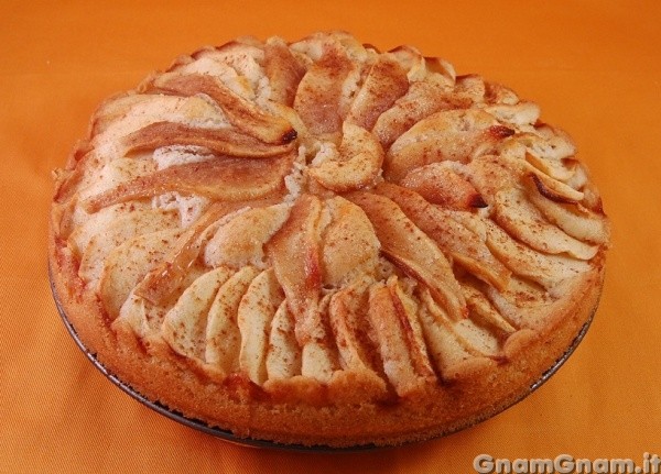 Torta di mele e pere senza uova