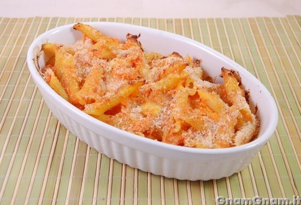 Pasta e zucca al forno