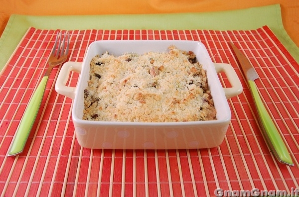 Crumble salato melanzane e zucchine