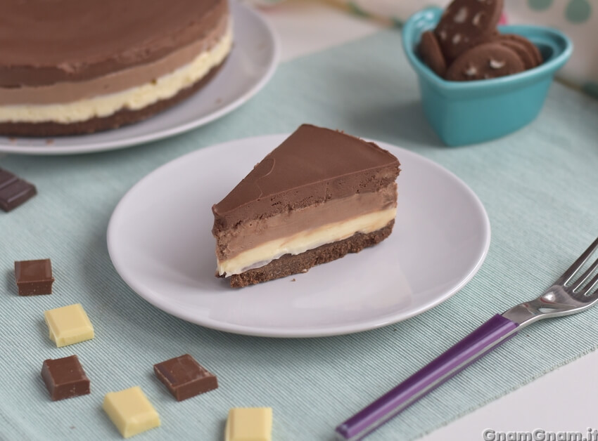 Cheesecake al triplo cioccolato