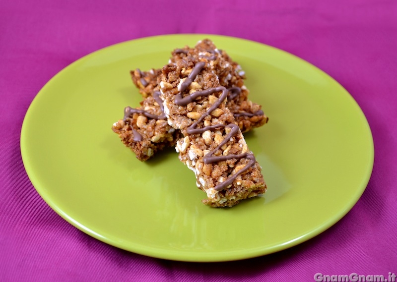 Ricetta Barrette di cioccolato e riso soffiato (Cerealix