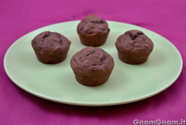 Muffin cacao e banane senza uova