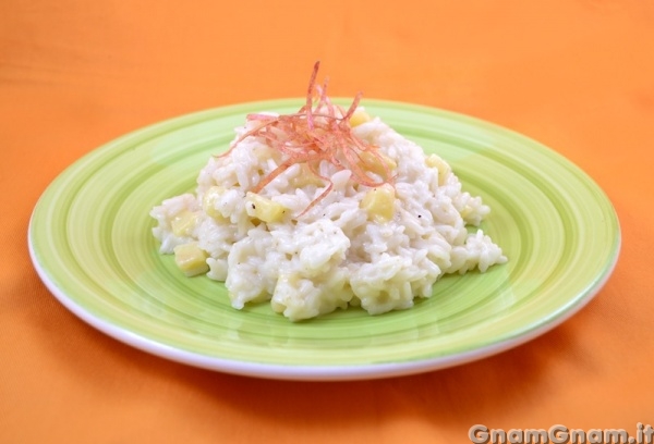 Risotto mela e provolone