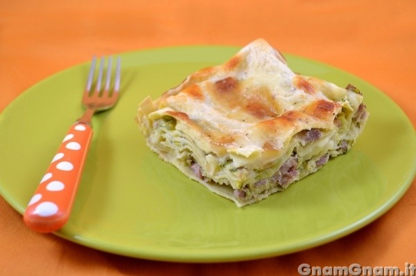 Lasagne con zucchine e salsicce