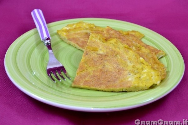 Frittata con feta e curry