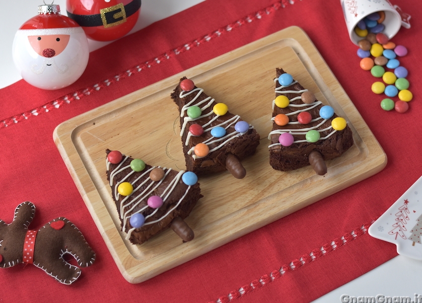 Alberi di Natale brownies