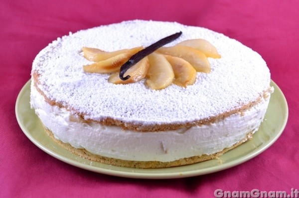 Torta ricotta e pere