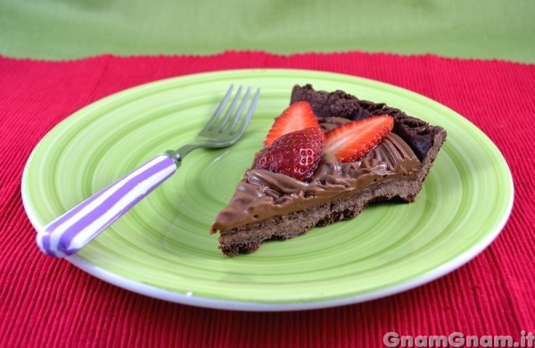 Crostata cioccolato e fragole Foto finale