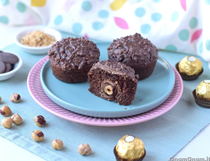 Muffin ferrero rocher