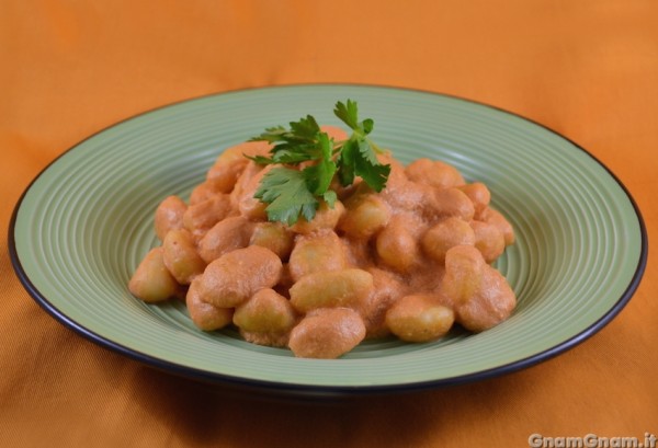 Gnocchi alla crema di scampi