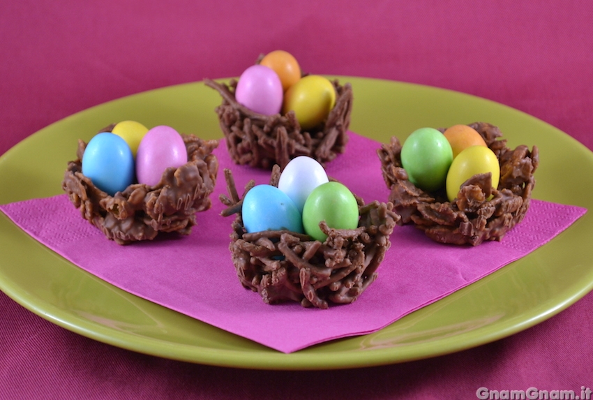 Nidi di Pasqua al cioccolato