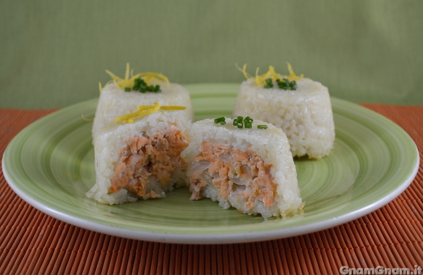 Sformatini di riso al salmone