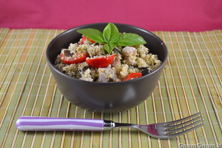 Cous cous pesce spada e melanzane