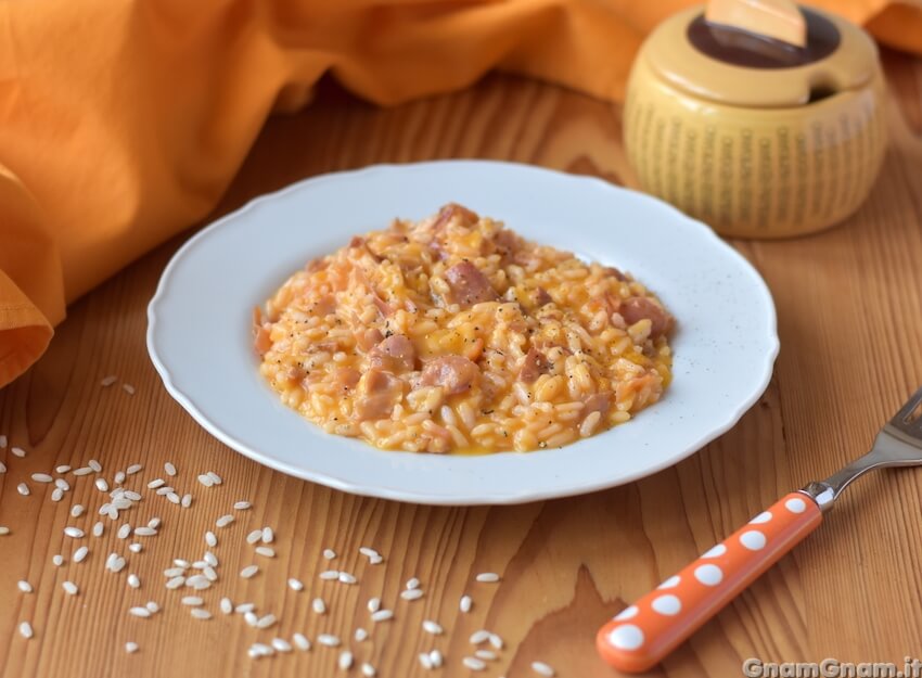 Risotto zucca e speck