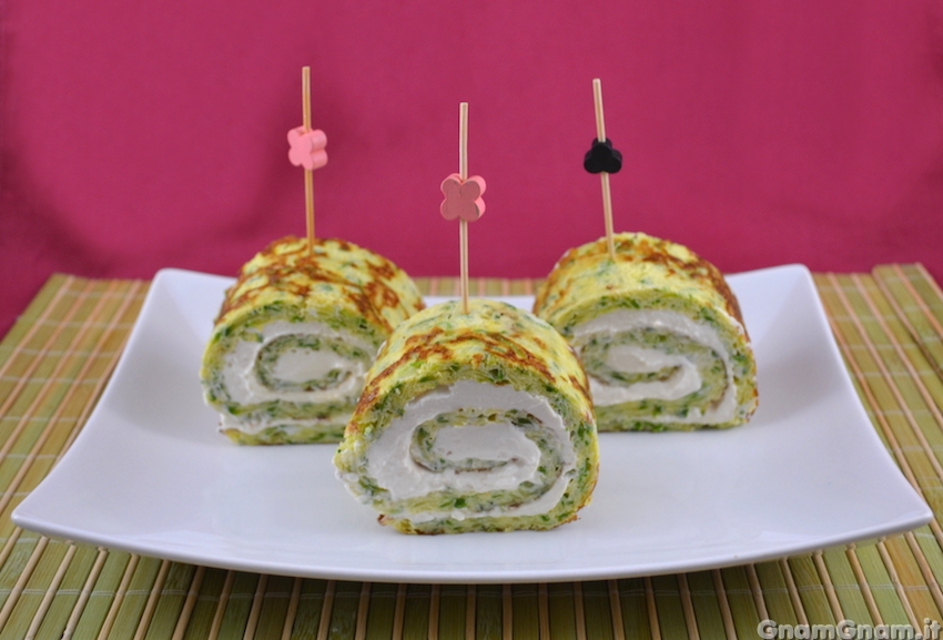 Rotolo di frittata di zucchine