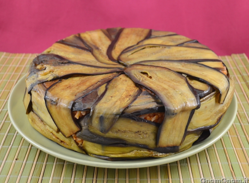 Timballo di riso alle melanzane