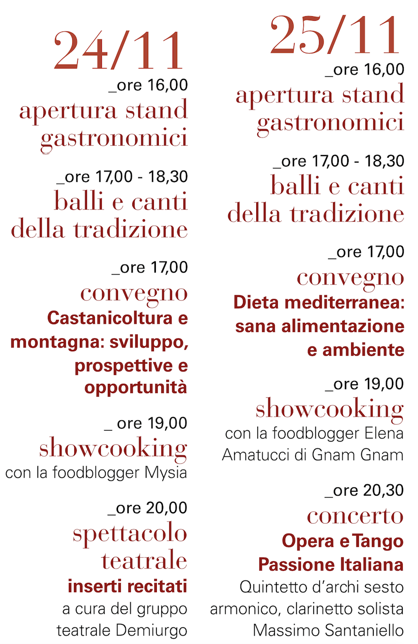 programma castagna day