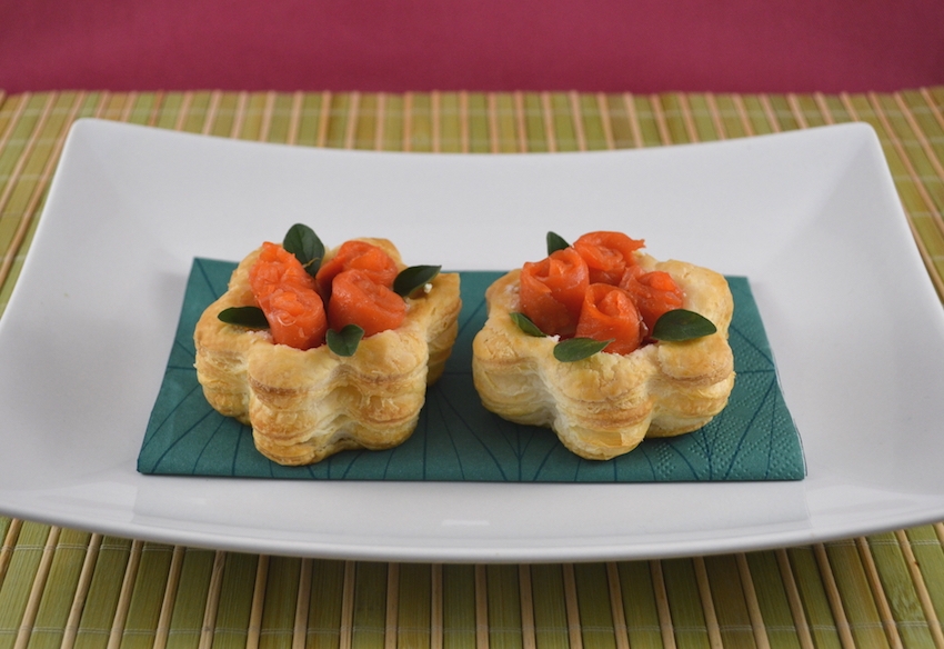 Vol au vent al salmone