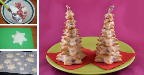 Stella Di Natale Ripiena.Alberi Di Sfoglia Ripieni La Ricetta Di Gnam Gnam