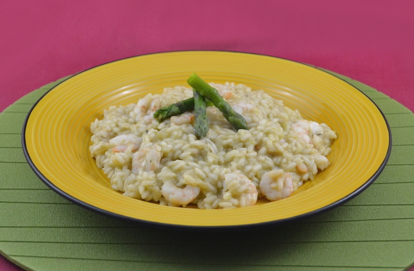 Risotto asparagi e gamberetti