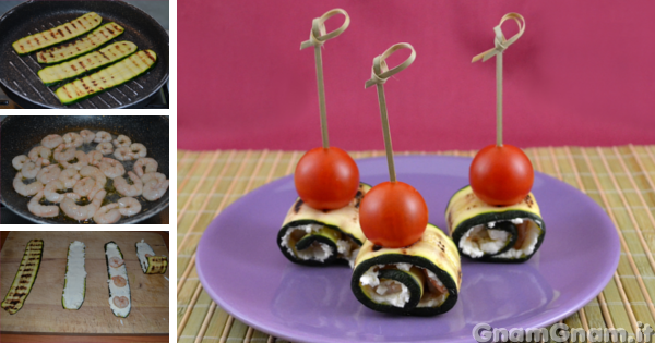 • Involtini di zucchine e gamberetti - La ricetta di Gnam Gnam