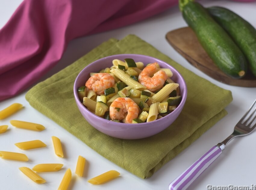 Pasta zucchine e gamberetti