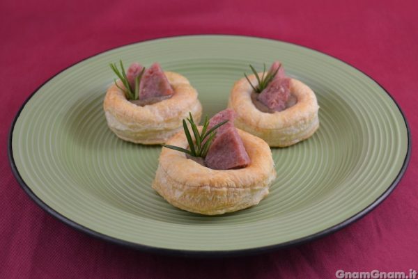 Vol au vent lenticchie e cotechino