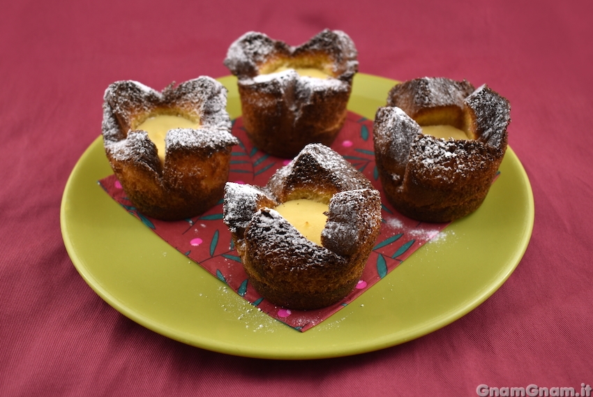 Cestini di pandoro al limone