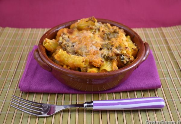 Pasta zucca e funghi