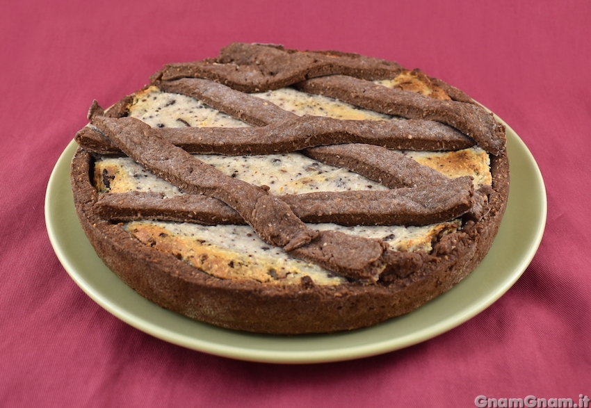 Crostata cocco e cioccolato senza uova