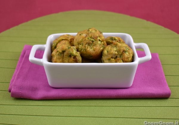 Polpette zucchine e gamberi