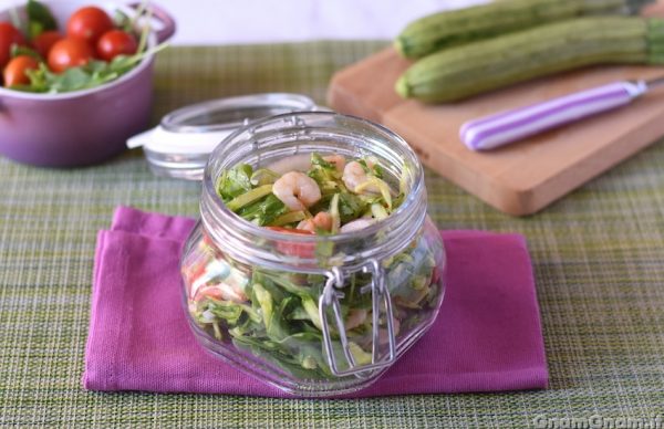 Insalata di zucchine e gamberetti