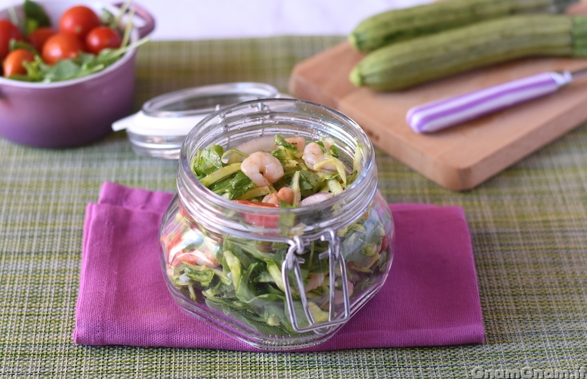 Insalata di zucchine e gamberetti Foto finale