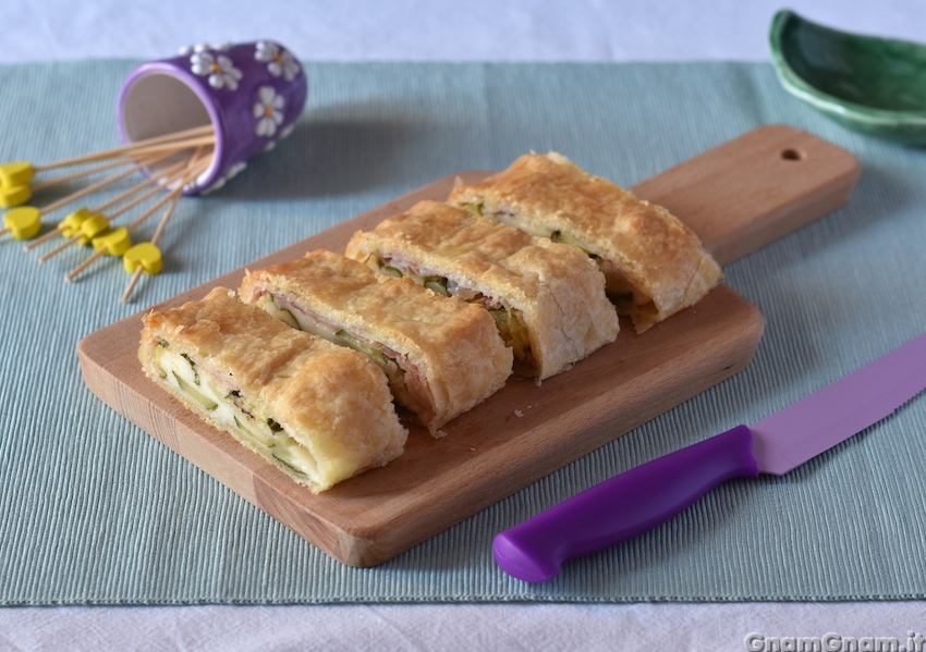 Strudel prosciutto e zucchine