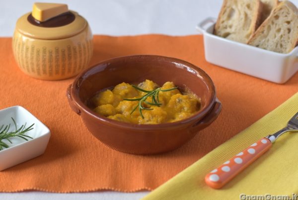 Polpette con vellutata di zucca