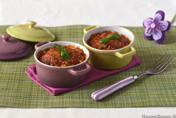 Riso al forno con melanzane e stracchino