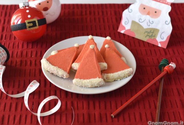 Biscotti cappello di Babbo Natale