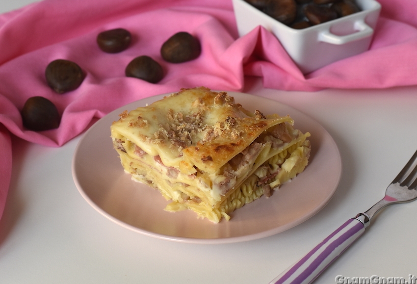 Lasagne con castagne e speck