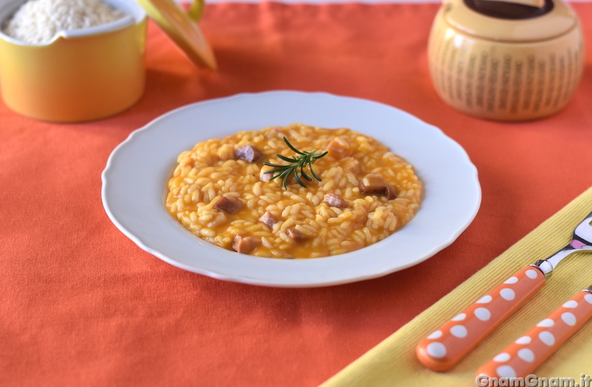 Risotto zucca e pancetta