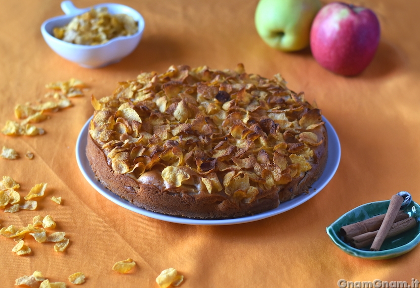 Torta di mele e cornflakes