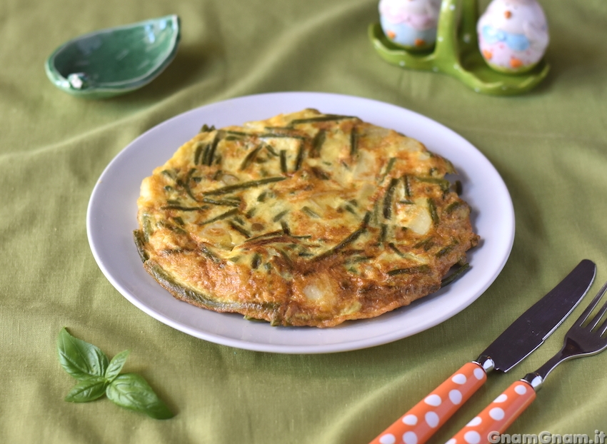 Frittata di patate e fagiolini