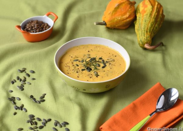 Vellutata di zucca e lenticchie