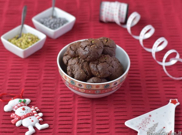 Cookies cioccolato e pistacchio